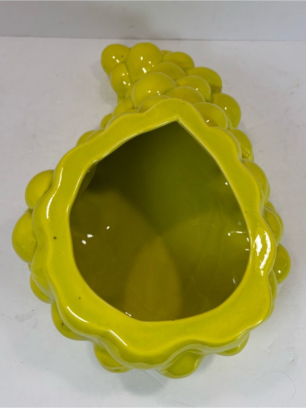 Vintage Ceramic Cluster Of Green Grapes Planter Centerpiece MCM 1970’s Cottage - Picture 4 of 9